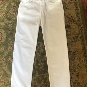 White GAP crop jeans